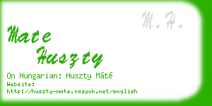 mate huszty business card