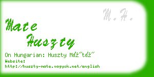 mate huszty business card